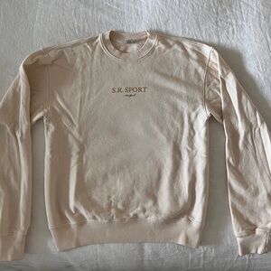 Sporty & Rich cream crew neck sweatshirt